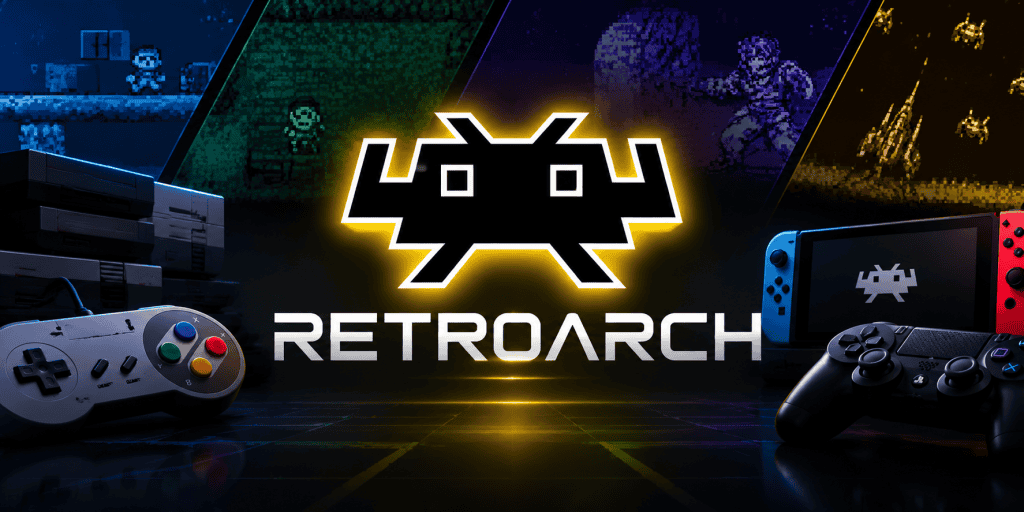 RETROARCH游戏模拟器标志，适用于Xbox平台的游戏开发社区.